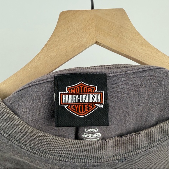 Harley-Davidson Vintage-Style Distressed Graphic Tee – Men’s Large - Picture 3 of 7